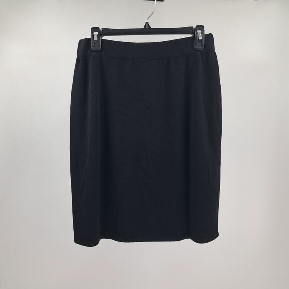 St. John Basics Tank Top And Skirt Set L 12 Santana Knit Crop Mini Vintage Black - Picture 9 of 12